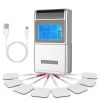 4 Channel TENS Unit Muscle Stimulator Rechargeable Digital TENS Muscle Massager with 48 Modes 20 Intensity Levels 8 Pads Timer