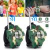 2Pcs Walkie Talkies Watches Toy 7 in 1 Two-Way Interphone Kids Wrist Watch w/ Flashlight Christmas Gift for Boys Girls Age 6+