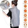 36.6x22in Electric Heating Wrap for Neck Shoulder Fast Heating Pad Mat Heated Neck Wrap for Back Pain Relief with 6 Temperature Settings 4 Timer Modes