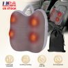 Shiatsu Back And Waist Massager With Heat Cordless Rechargeable Kneading Lower Back Massage Pillow Portable Lumbar Massager For Home Car Office