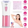 Glide Epilator For Women Cordless Women Shaver Facial Body Hair Remover Razor for Women Electric Tweezers Bikini Epilator Trimmer with LED Light