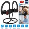 Wireless Headset IPX7 Waterproof Sport Headphones In-Ear Wireless4.1 Stereo Earphone Noise Canceling Neck Earbuds w/Mic 8 Hrs Work Time for Running Hi