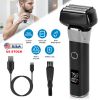Electric Foil Face Shaver 5-Blade Electric Razor for Men Wet & Dry Jawline Beard Trimmer Precision Sideburn Shavers IPX6 Waterproof with LED Display C