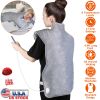 36.6x22in Electric Heating Wrap for Neck Shoulder Fast Heating Pad Mat Heated Neck Wrap for Back Pain Relief with 6 Temperature Settings 4 Timer Modes