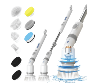 Ionvac Scrub It Electric Spin Scrubber, Multi-surface Rechargeable Cordless Scrub Brush with 9 Cleaning Brush Heads