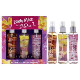 So Body Mist Set by So…? for Women - 3 Pc 3.5oz Body Mist - Red Velvet, 3.5oz Body Mist - Vanilla, 3.5oz Body Mist - Cherry Blossom