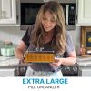 Extra Large Pill Organizer XXL Vitamin Holder for Weekly Supplements Double Sided Pill Box 7 Day with Big AM PM Compartments Huge Daily Medicine Dispe