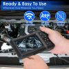 1080P Dual Lens Endoscope Camera with 8 LED Light 8mm Borescope Inspection Camera 4.3” Colorful Screen IP67 Waterproof 16.4FT Semi-Rigid Cord Handheld