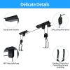 Bike Lift Ceiling Storage Mount 50LBS Load Bicycle Hoist Pulley Rack Heavy Duty Hanger w/ 48FT Rope For Ladder Kayak