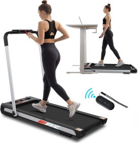 Walking Pad Treadmill, 300 Lbs  About 136.1 Kg Capacity Under-the-counter Treadmill, Walking Pad With Handle, Small Household Treadmill, Mini Fol (Option: Dark metallic)