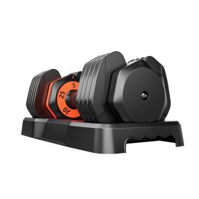 25LB 5 in 1 Single Adjustable Dumbbell Free Dumbbell Weight Adjust with Anti-Slip Metal Handle, Ideal for Full-Body Home Gym Workouts (Main Material: Iron, Main Color: Black)