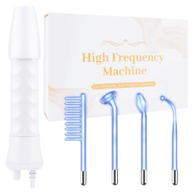 4-in-1 High Frequency Facial Wand for Skin Rejuvenation ��� Portable Anti-Aging Beauty Device for Wrinkle Reduction, Firming, Dark Circle & Acne Care (Color: MRY-BLUE)